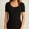 Ten Cate dames thermo shirt korte mouw - Kant - Warm thermo ondergoed dames - Diepe hals