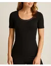 Ten Cate dames thermo shirt korte mouw - Kant - Warm thermo ondergoed dames - Diepe hals