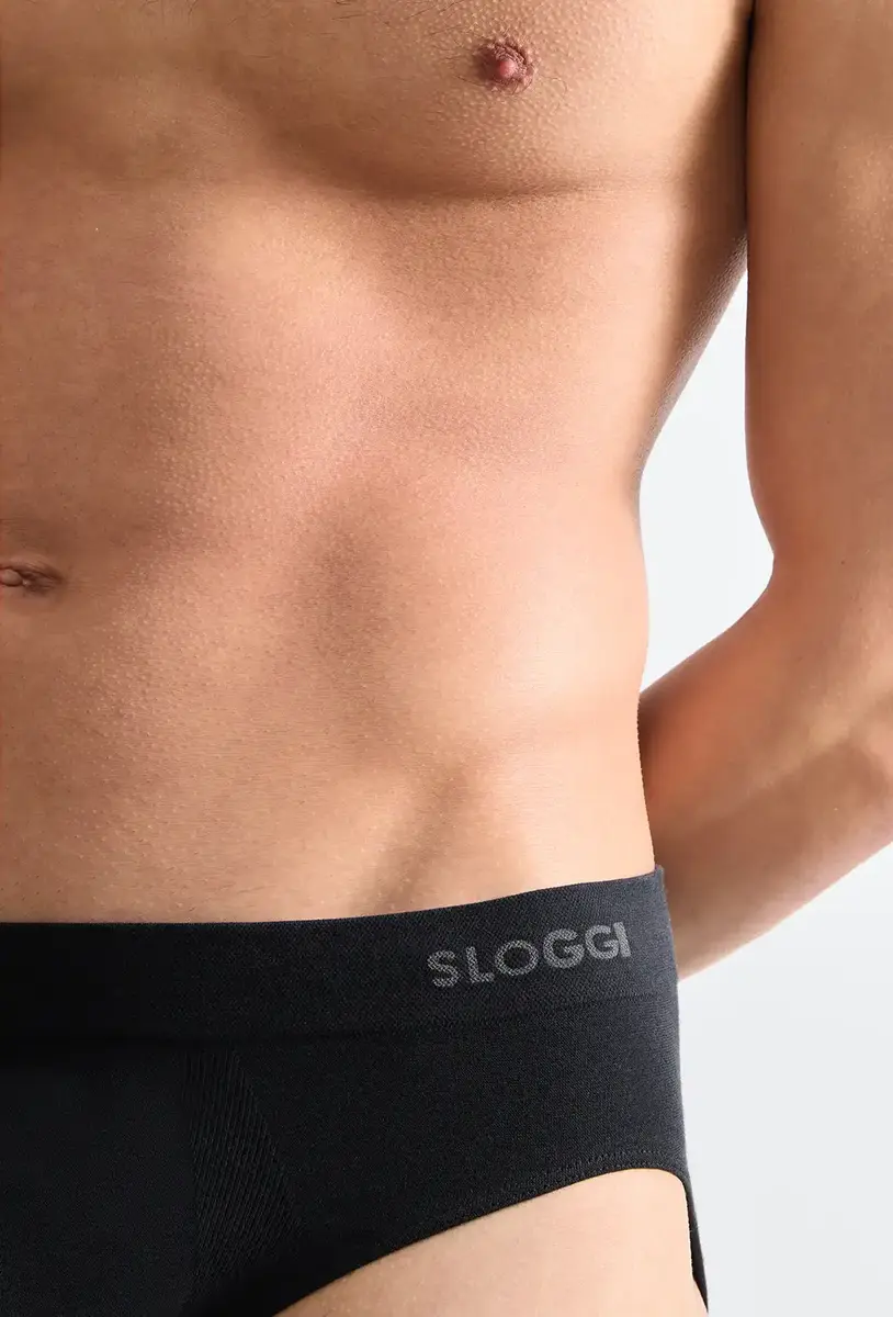 Sloggi 2-pak Midi/Brief heren slips - Go Smooth - naadloze Heren heup onderbroeken - Biologisch katoen Sloggi 2-pak Midi/Brief heren slips - Go Smooth - naadloze Heren heup onderbroeken - Biologisch katoen