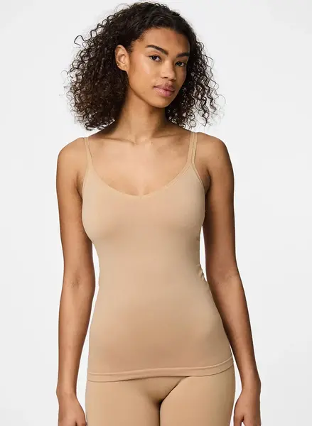 Pieces dames hemd - spaghetti bandjes - Plain Top - Basic vrouwen onderhemd microfiber