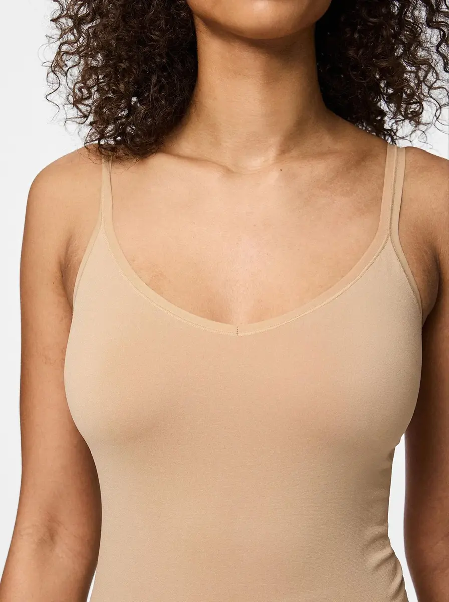 Pieces dames hemd - spaghetti bandjes - Plain Top - Basic vrouwen onderhemd microfiber Pieces dames hemd - spaghetti bandjes - Plain Top - Basic vrouwen onderhemd microfiber