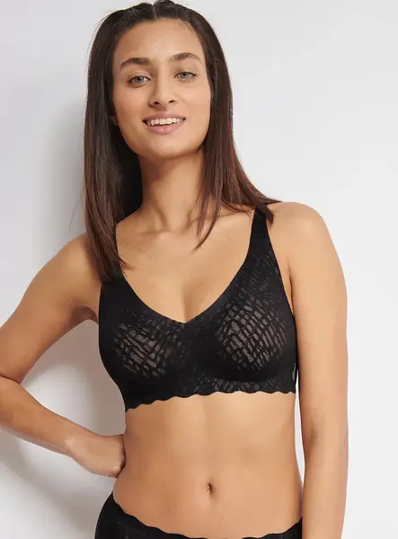 Sloggi Zero feel Soft Bra Bliss  - Naadloze BH top - Kanten bralette met brede bandjes