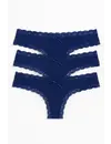 J&C dames string / hipster 3-pack kant 1610/1604 - Kanten ondergoed - Kanten ondergoed - Microfiber