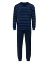 Pastunette katoenen Heren pyjama - V-hals - Donkerblauw