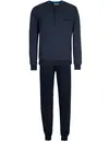 Pastunette tricot heren pyjama - Donkerblauw
