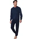 Pastunette tricot heren pyjama - Donkerblauw