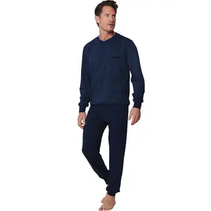 Pastunette tricot heren pyjama - Donkerblauw