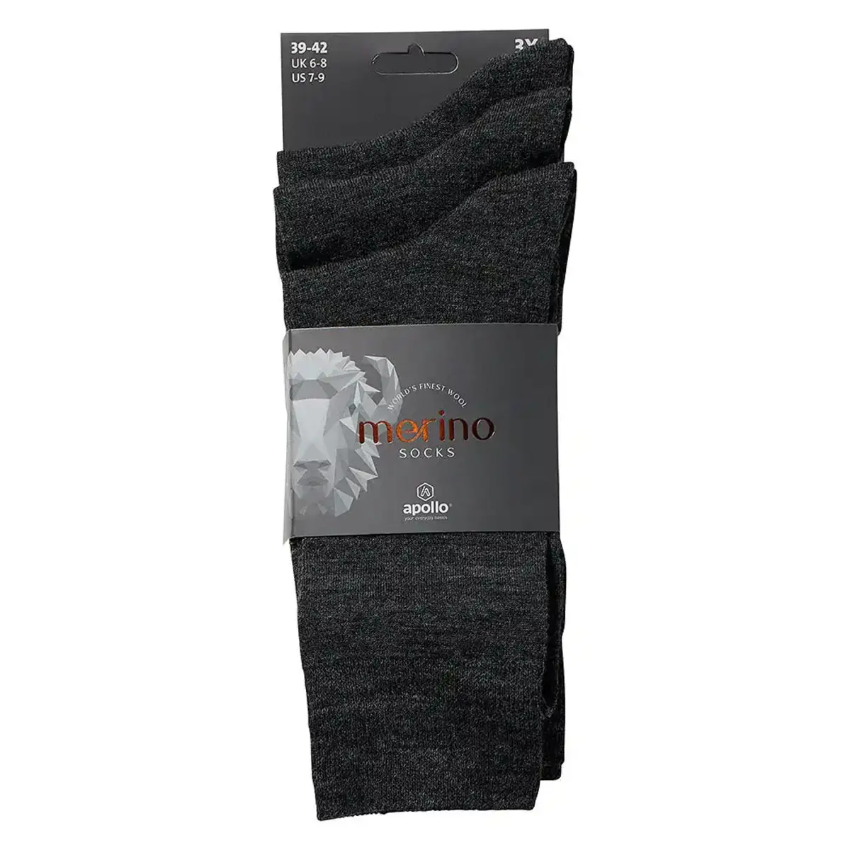 Apollo 3-paar Merino warme wollen sokken - unisex