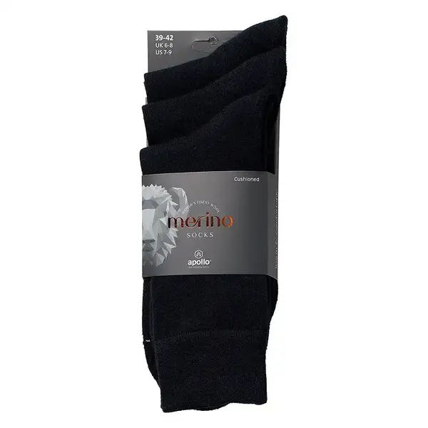 Apollo 3-paar merino wollen sokken  - badstof zool - Warme sokken voor dames en heren - Dikke sokken - Thermosokken heren - Copy