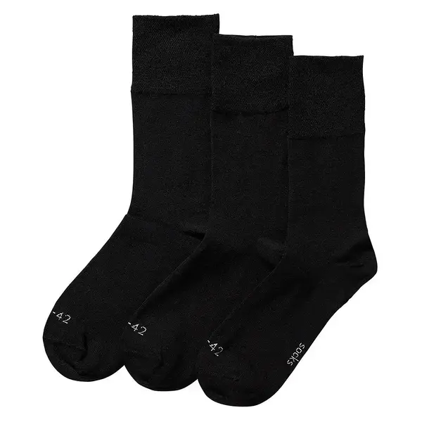 Apollo 3-paar merino wollen diabetes sokken - niet knellende boord