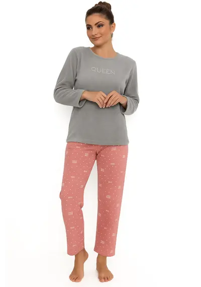 Cocodream fleece pyjama dames - Queen Cocodream fleece pyjama dames - Queen