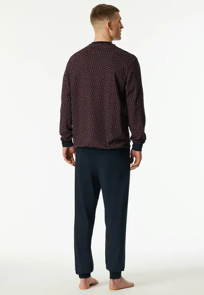 Schiesser pyjama heren lange mouw 100% katoen - Comfort - 181162 - Met boordjes Schiesser pyjama heren lange mouw 100% katoen - Comfort - 181162 - Met boordjes