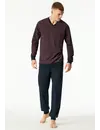 Schiesser pyjama heren lange mouw 100% katoen - Comfort - 181162 - Met boordjes