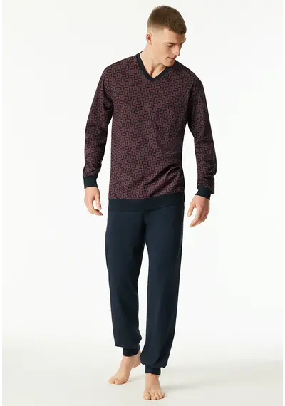 Schiesser pyjama heren lang 100% katoen - Comfort - 181162 Schiesser pyjama heren lang 100% katoen - Comfort - 181162