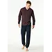 Schiesser pyjama heren lange mouw 100% katoen - Comfort - 181162 - Met boordjes - Rood