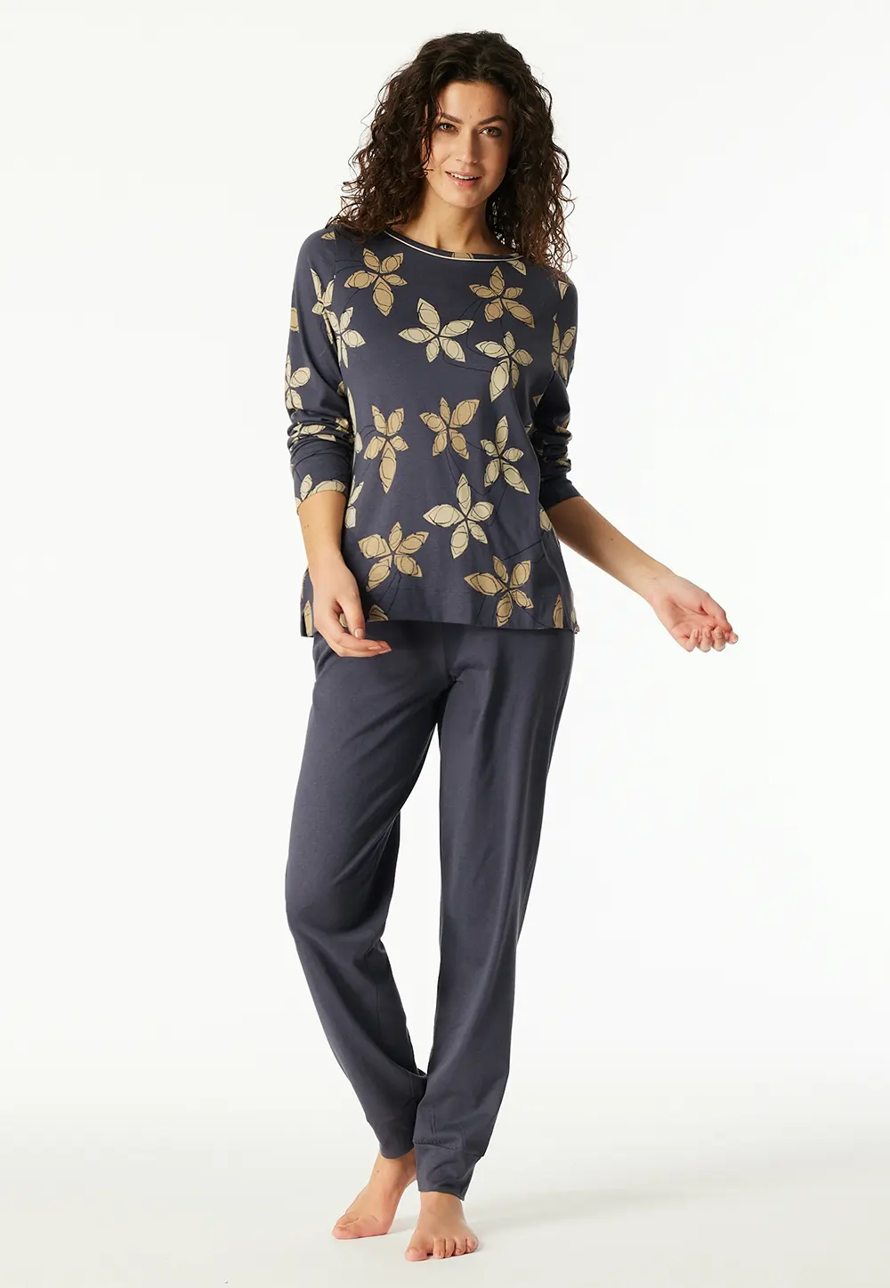 Schiesser dames pyjama Flower - Modal - Katoen Schiesser dames pyjama Flower - Modal - Katoen