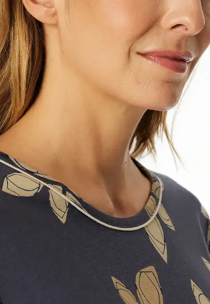 Schiesser Dames Nachthemd lange mouw - Flower - Modal dames nachtjapon - Luxe nachtkleding dames Schiesser Dames Nachthemd lange mouw - Flower - Modal dames nachtjapon - Luxe nachtkleding dames