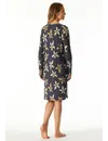 Schiesser Dames Nachthemd lange mouw - Flower - Modal dames nachtjapon - Luxe nachtkleding dames