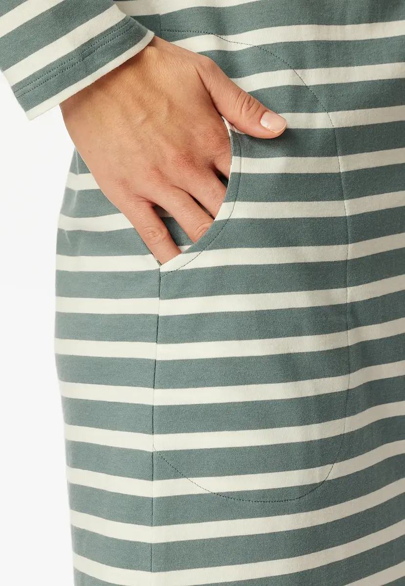 Schiesser Dames Nachthemd lange mouw Casual - katoenen dames nachtjapon - Luxe nachtkleding dames