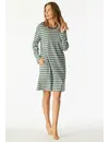 Schiesser Dames Nachthemd lange mouw Casual - katoenen dames nachtjapon - Luxe nachtkleding dames