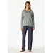 Schiesser katoenen dames pyjama - Casual Essentials - Nachtkleding dames - Groen