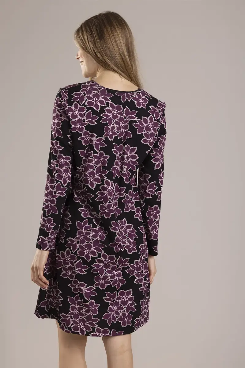 Nina von C dames nachthemd lange mouw - 95CM