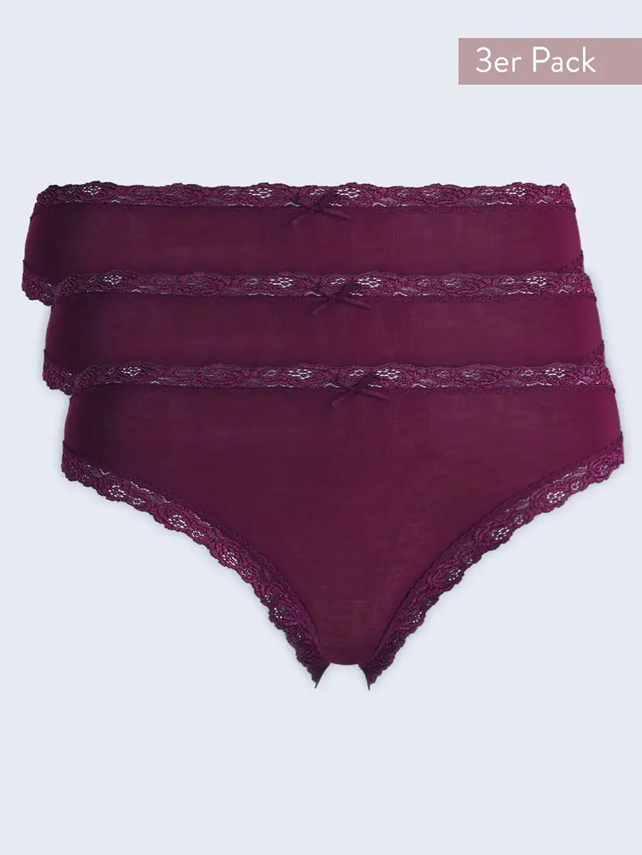 Nina von C 3-pack dames Jazzpant - Kant