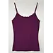 Nina von C dames spaghetti hemd kant - Modal - Kanten onderhemd met smalle bandjes - Luxe singlet - Paars