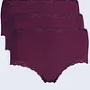 Nina von C 3-pack dames Taille slips - Kanten modal dames onderbroek - Katoenen kruisje