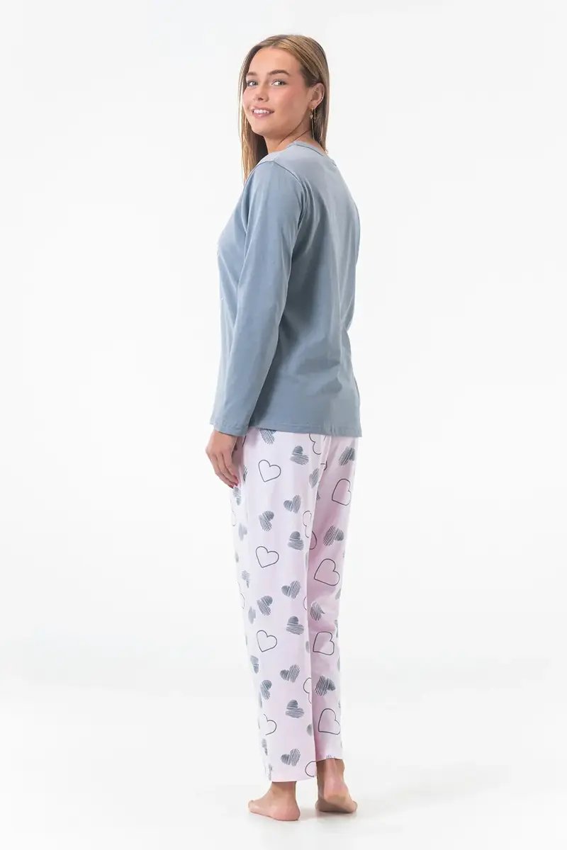 Gaubert dames pyjama -  katoen - Love Yourself - katoenen dames nachtkleding goedkoop