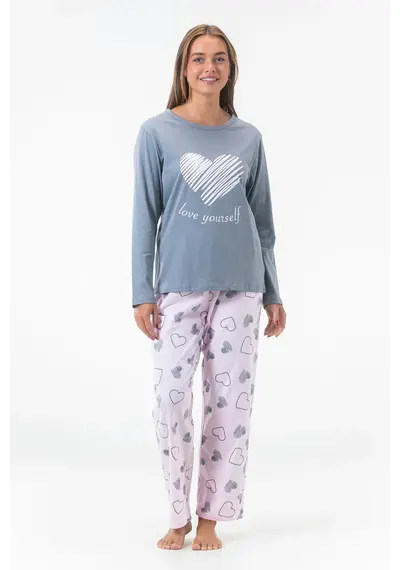 Gaubert dames pyjama -  katoen - Love Yourself Gaubert dames pyjama -  katoen - Love Yourself