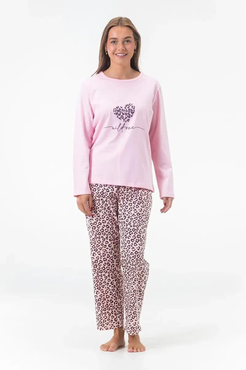 Gaubert dames pyjama -  katoen - Love Yourself - katoenen dames nachtkleding goedkoop