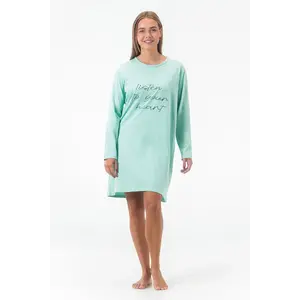 Gaubert dames nachthemd lange mouw - Katoen  - Goedkope dames nachtkleding