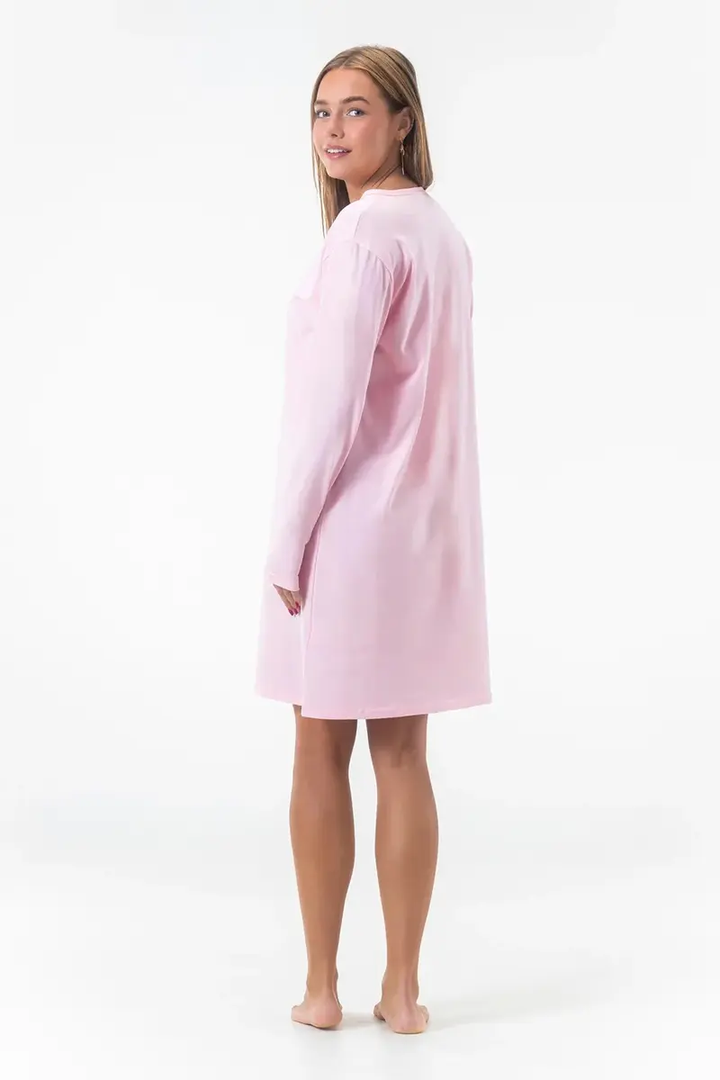 Gaubert dames nachthemd lange mouw - Katoen  - Goedkope dames nachtkleding