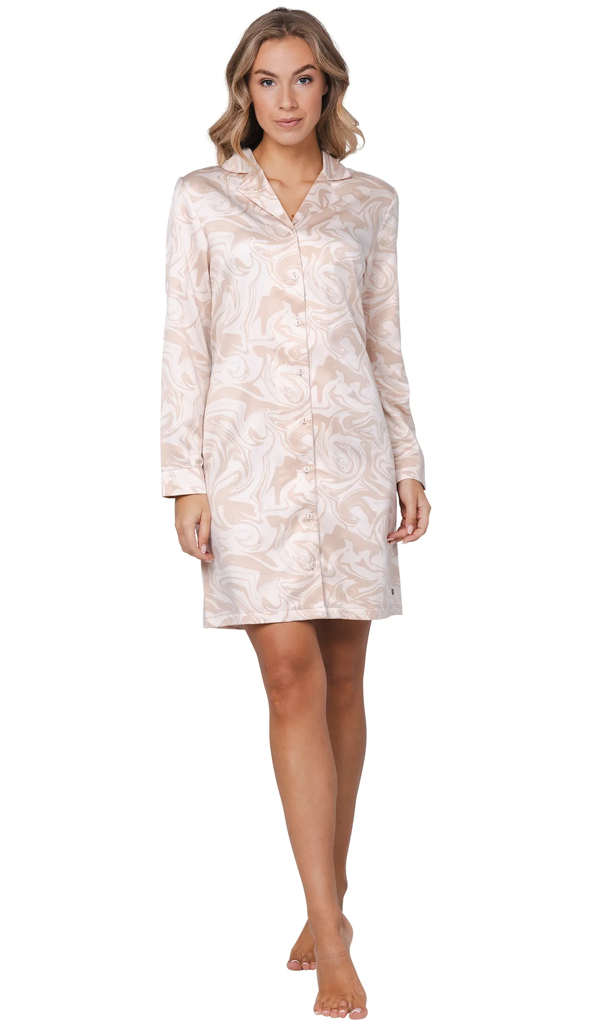 Pastunette Dames nachthemd Satijn - Swirl Pastunette Dames nachthemd Satijn - Swirl