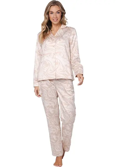 Pastunette Dames Pyjama Satijn - Lange mouwen - Swirl Pastunette Dames Pyjama Satijn - Lange mouwen - Swirl