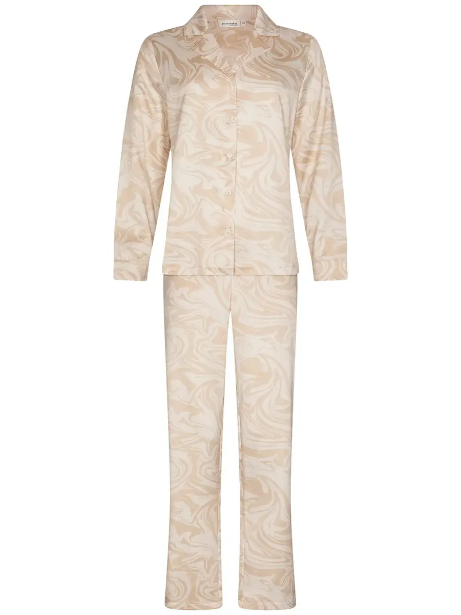 Pastunette Dames Pyjama Satijn - Lange mouwen - Swirl