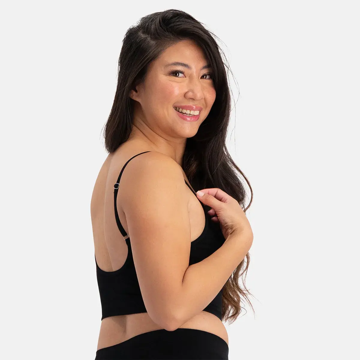 Bamboo Basics naadloze BH's spaghetti bandjes - Fenna - Met vulling