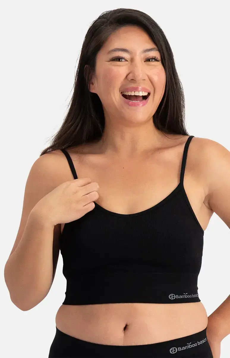 Bamboo Basics naadloze BH's spaghetti bandjes - Fenna - Met vulling