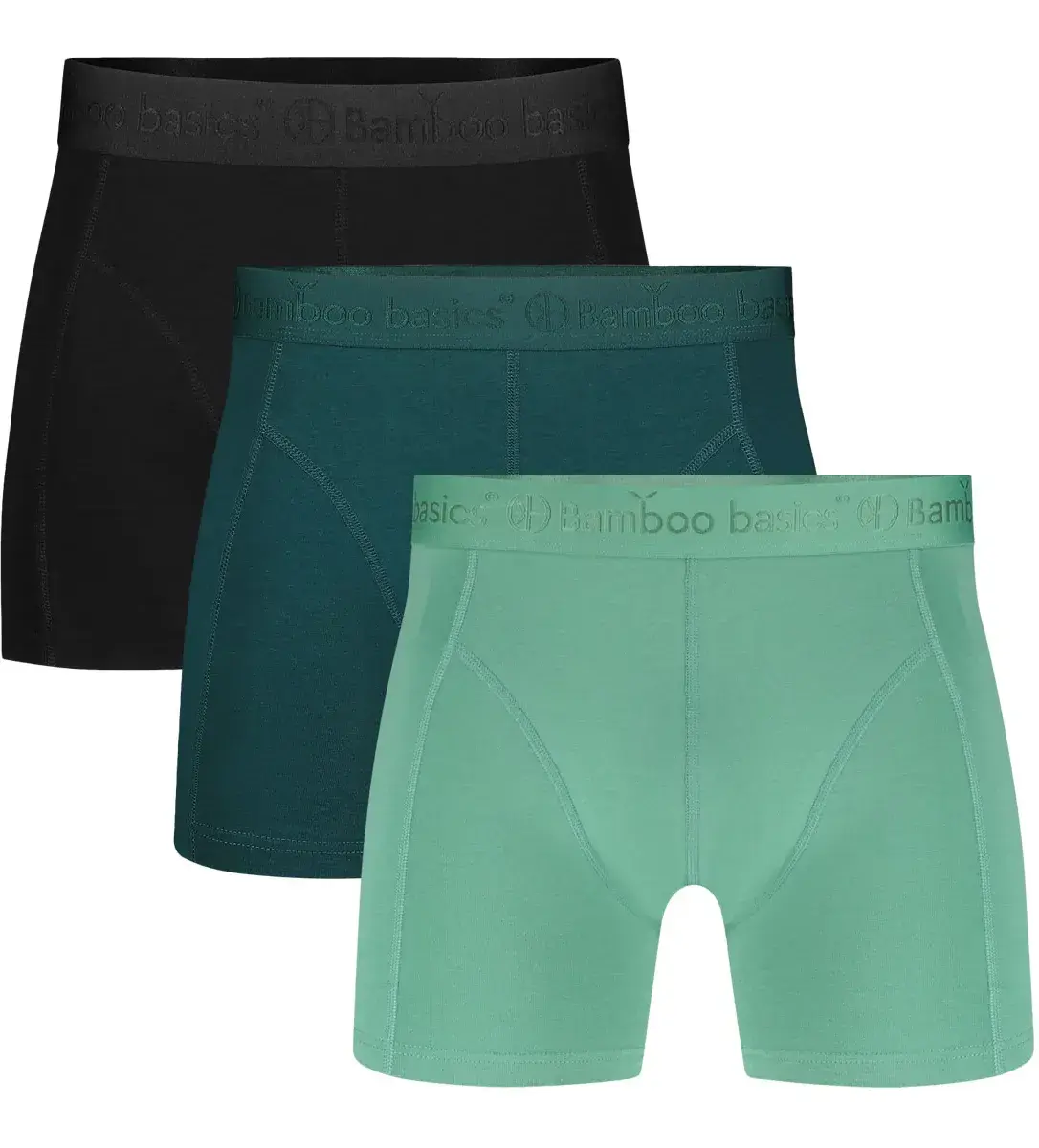 Bamboo Basics 3-pak heren boxershorts - Black Ton - Bamboe heren onderbroeken - Mannen ondergoed zwart
