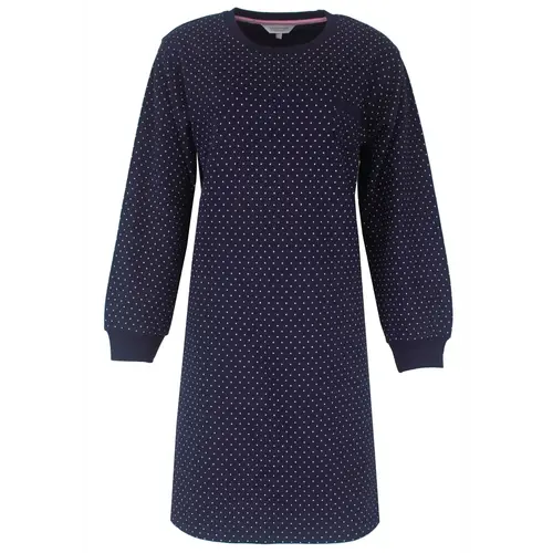 Tenderness fleece dames nachthemd lange mouw - Blue Dots Tenderness fleece dames nachthemd lange mouw - Blue Dots