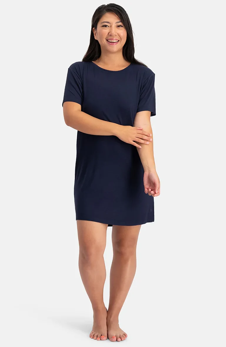 Bamboo Basics bamboe dames nachthemd korte mouw - Nora