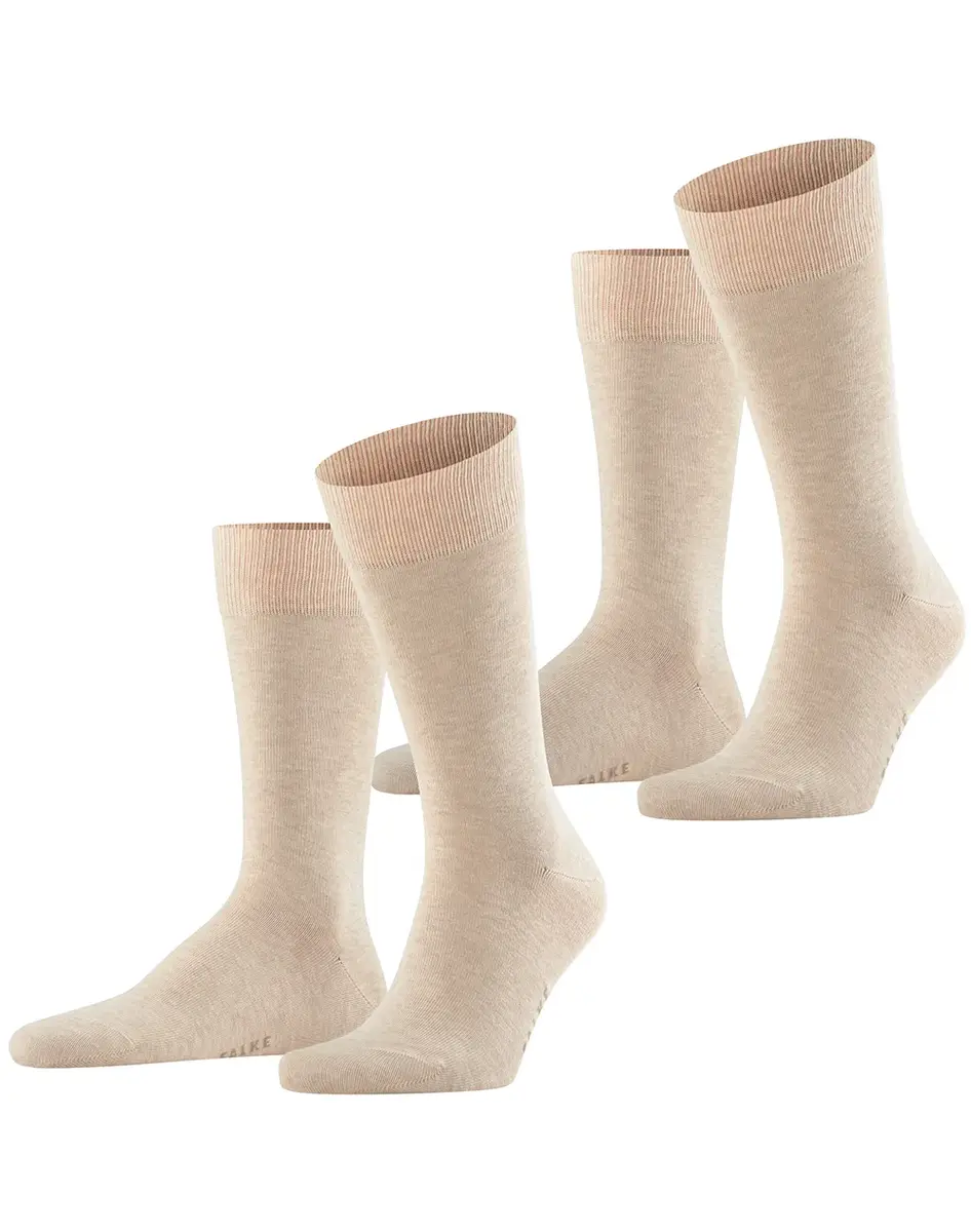FALKE 2-paar Happy heren sokken - Katoen hoge mannen sokken - Ademend FALKE 2-paar Happy heren sokken - Katoen hoge mannen sokken - Ademend
