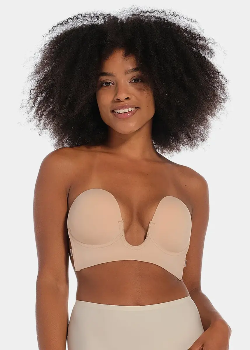Magic Strapless BH Diepe decollete - Luve Bra - Plak Bh zonder achterkant - Decollete Bh - bh voor open rug Magic Strapless BH Diepe decollete - Luve Bra - Plak Bh zonder achterkant - Decollete Bh - bh voor open rug