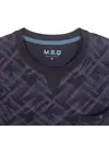 M.E.Q. Heren pyjama lange mouwen katoen - Blue monogram