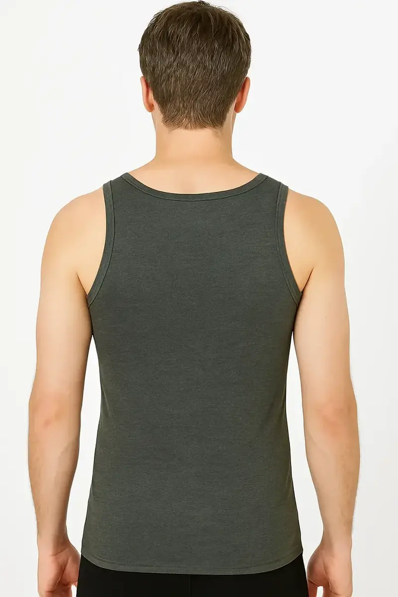 Beeren heren hemd antraciet - Katoenen onderhemd - Singlet grijs