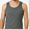 Beeren heren hemd antraciet - Katoenen onderhemd - Singlet grijs