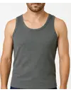 Beeren heren hemd antraciet - Katoenen onderhemd - Singlet grijs