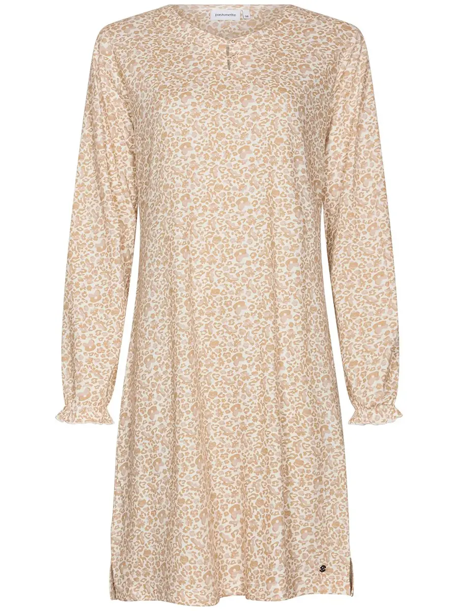 Pastunette dames nachthemd lange mouw - Beige
