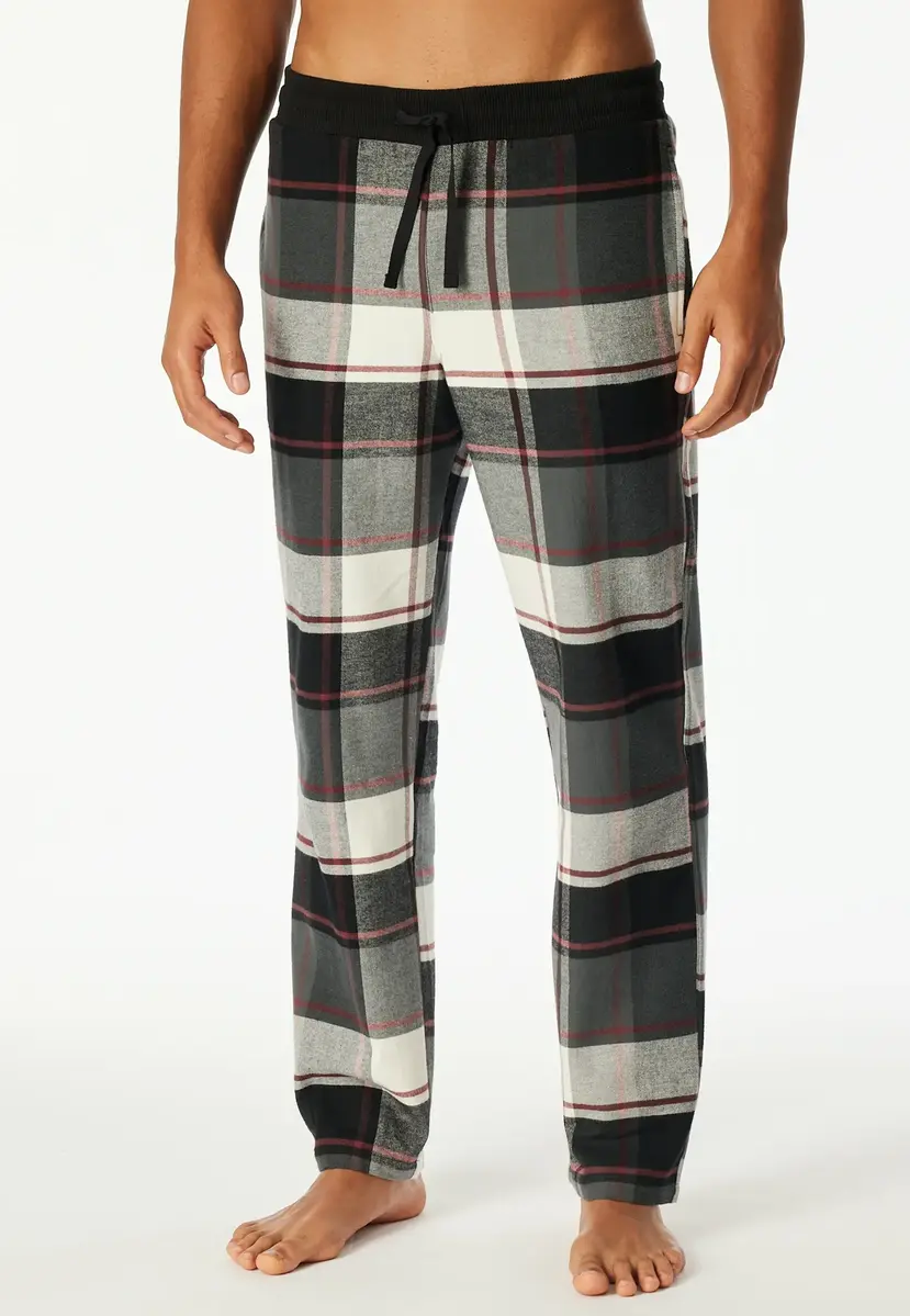 Schiesser heren lange flanellen pyjamabroek - Geruit - MIX & Relax